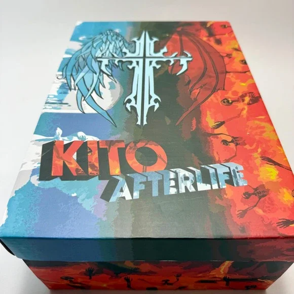 Kito Afterlife Jordan 4 Retro Style Custom Unique Design With Tear Away Feature.